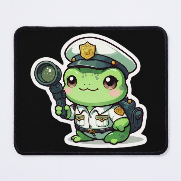 Item preview, A Cute Highway Patrol Officer Frog designed and sold by DWorriBHappi.