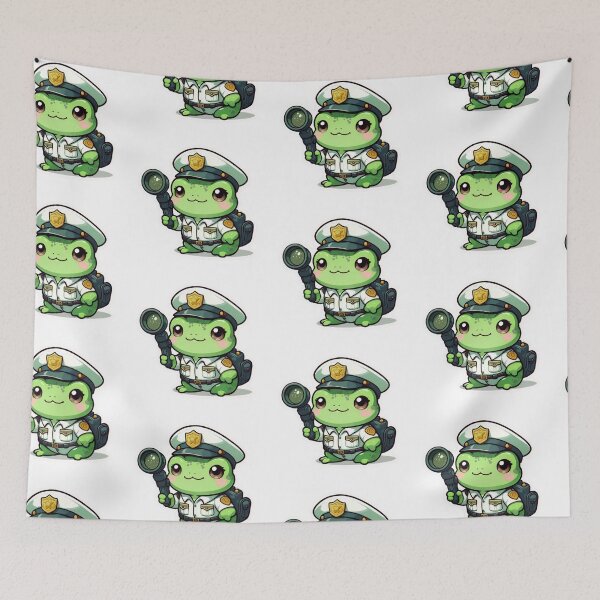 Item preview, A Cute Highway Patrol Officer Frog designed and sold by DWorriBHappi.