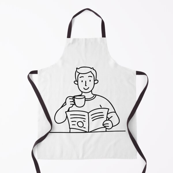 Item preview, A person reading the morning news while sipping coffee designed and sold by rasagamastore.
