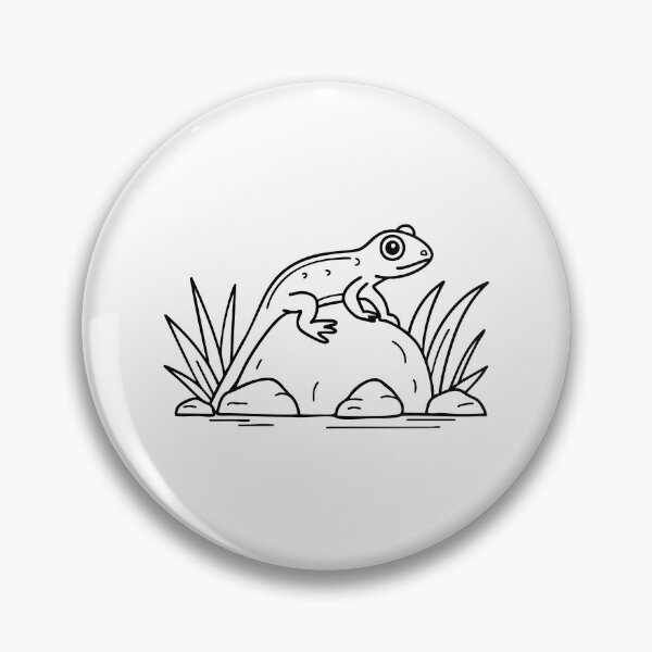 Item preview, A small newt crawling on a mossy rock designed and sold by rasagamastore.