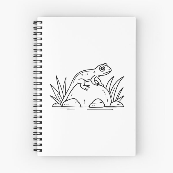 Item preview, A small newt crawling on a mossy rock designed and sold by rasagamastore.