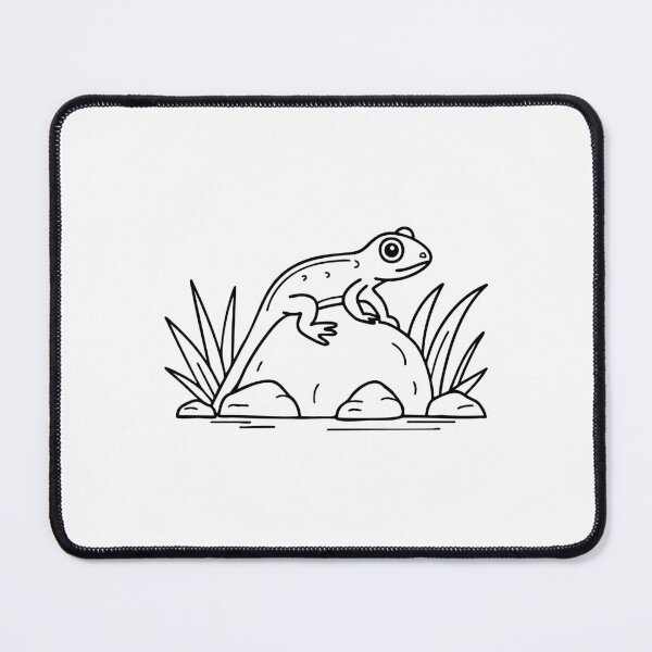 Item preview, A small newt crawling on a mossy rock designed and sold by rasagamastore.