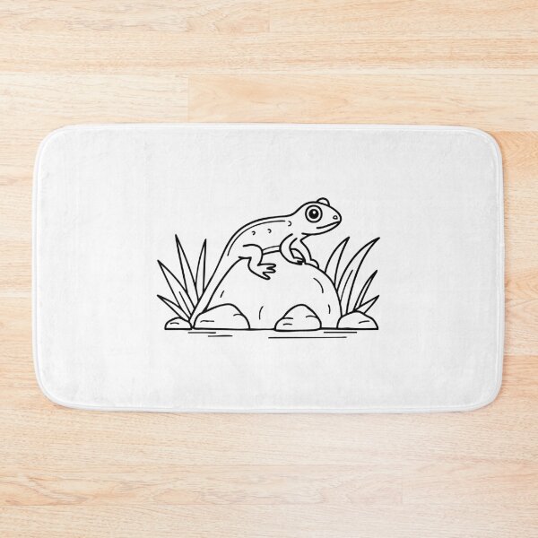 Item preview, A small newt crawling on a mossy rock designed and sold by rasagamastore.