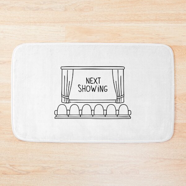 Item preview, A movie theater screen displaying "Next Showing" for a film designed and sold by rasagamastore.