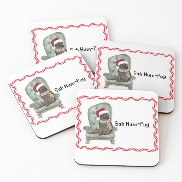 Item preview, Black Christmas Pug Dog - funny Christmas animal lover gift designed and sold by Katy Meg.