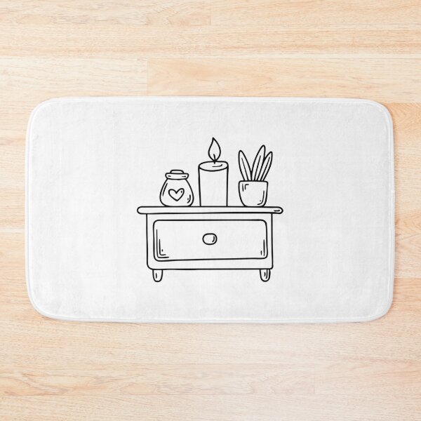 Item preview, A nightstand with a candle and essential oils for relaxation designed and sold by rasagamastore.