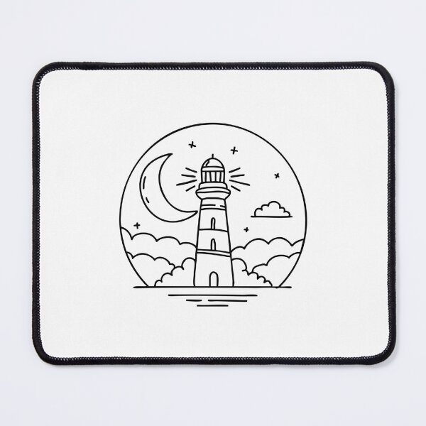 Item preview, A lighthouse beam cutting through the thick fog of the night designed and sold by rasagamastore.