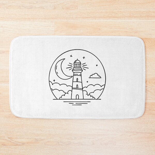 Item preview, A lighthouse beam cutting through the thick fog of the night designed and sold by rasagamastore.