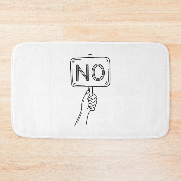 Item preview, A hand holding up a sign with the word No written boldly designed and sold by rasagamastore.