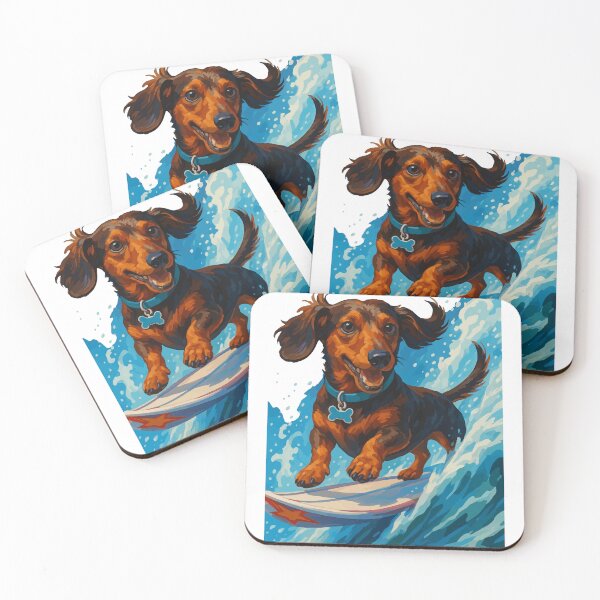 Item preview, Dachshund Surfing designed and sold by VelvetRoom.