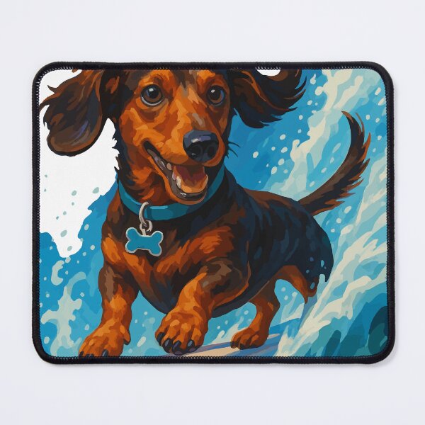 Item preview, Dachshund Surfing designed and sold by VelvetRoom.
