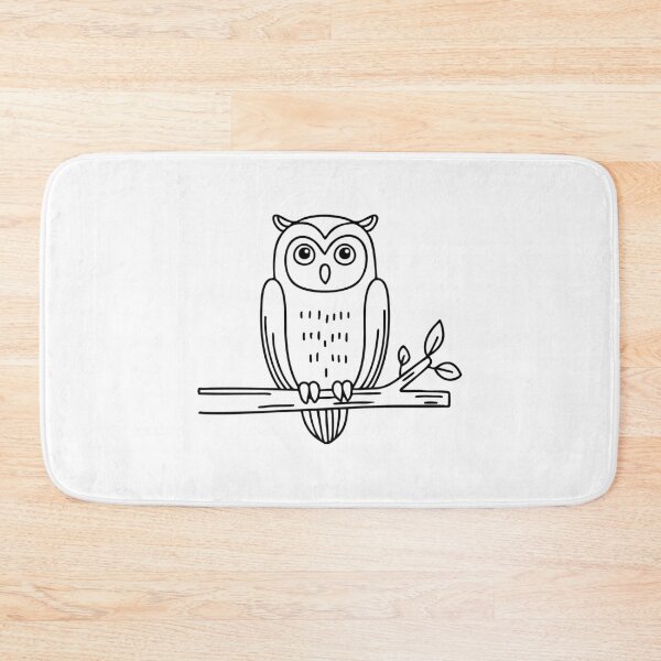 Item preview, An owl perched on a tree branch, its eyes glowing in the darkness designed and sold by rasagamastore.