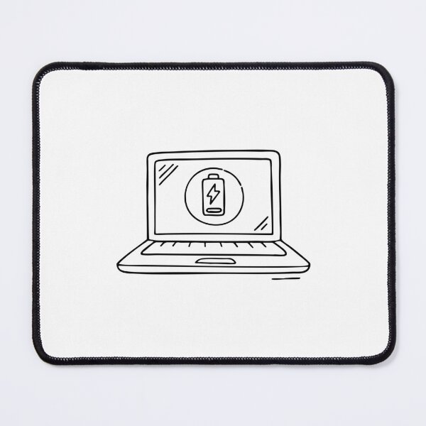 Item preview, A laptop showing a notification about low battery designed and sold by rasagamastore.