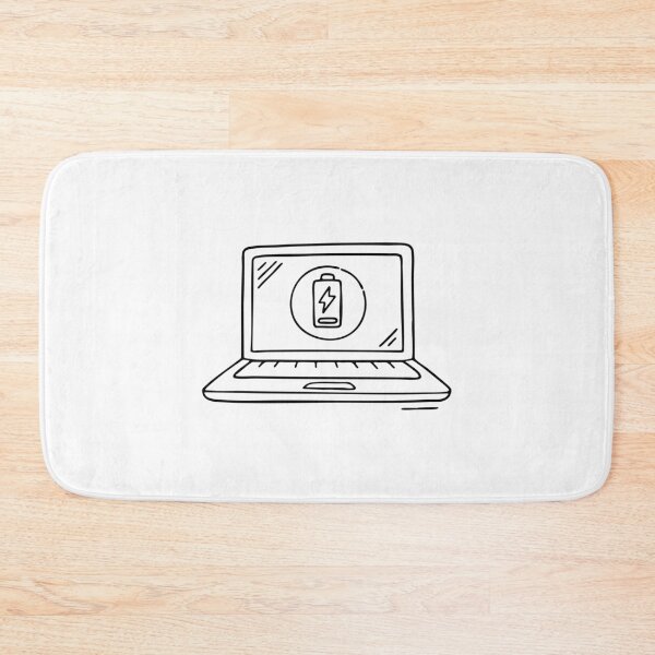 Item preview, A laptop showing a notification about low battery designed and sold by rasagamastore.