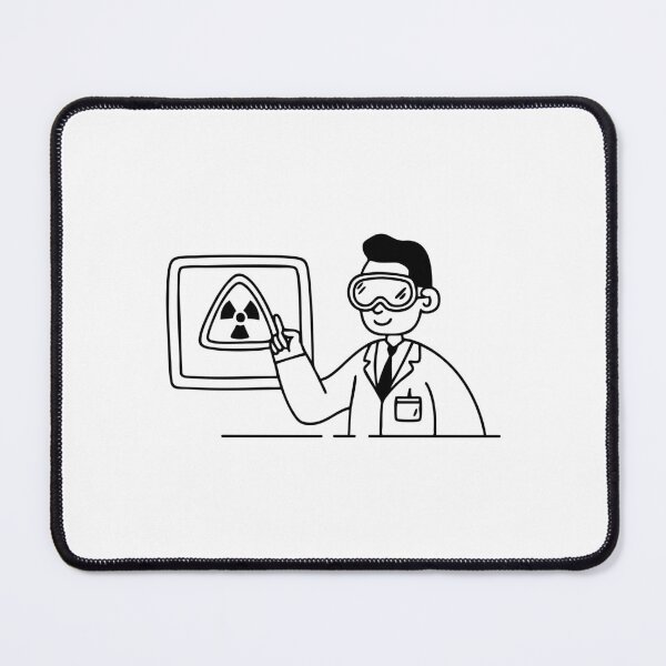 Item preview, A researcher studying a nuclear hazard sign on a digital screen designed and sold by rasagamastore.