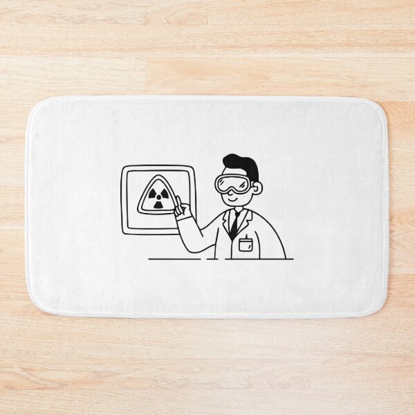 Item preview, A researcher studying a nuclear hazard sign on a digital screen designed and sold by rasagamastore.