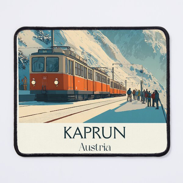 Item preview, Kaprun Austria Vintage Travel Poster - Kitzsteinhorn Cable Car designed and sold by TuncGK.