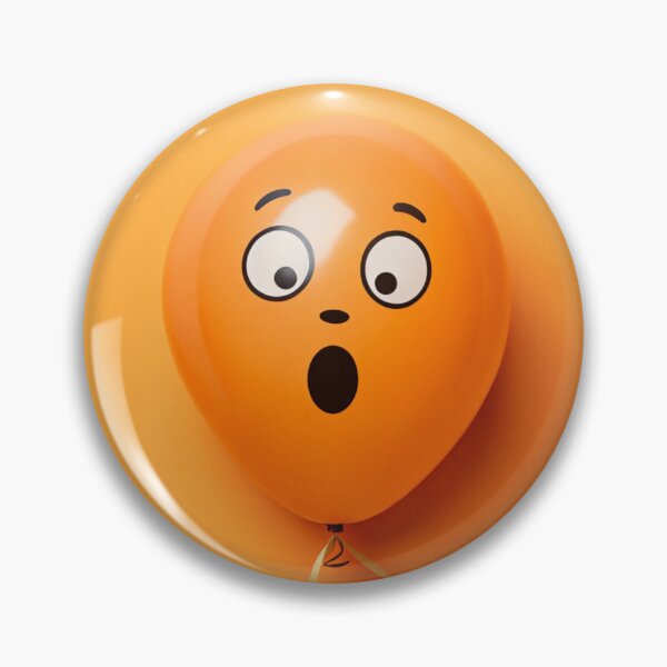 Item preview, orange balloon with amazement on  orange background designed and sold by elkuni.