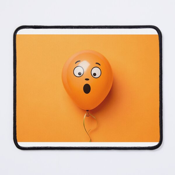 Item preview, orange balloon with amazement on orange background designed and sold by elkuni.