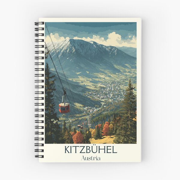 Item preview, Kitzbühel Austria Vintage Travel Poster - Iconic Ski Resort Town designed and sold by TuncGK.