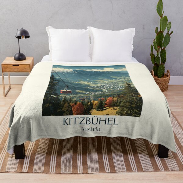Item preview, Kitzbühel Austria Vintage Travel Poster - Iconic Ski Resort Town designed and sold by TuncGK.