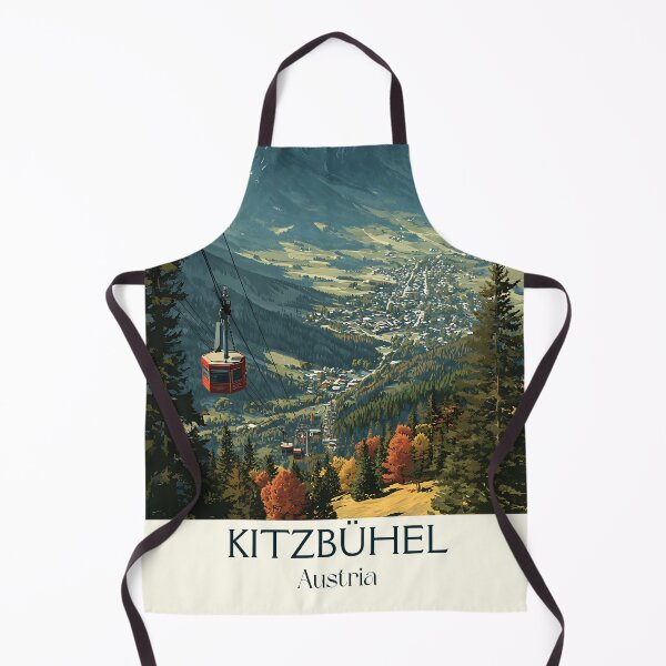 Item preview, Kitzbühel Austria Vintage Travel Poster - Iconic Ski Resort Town designed and sold by TuncGK.