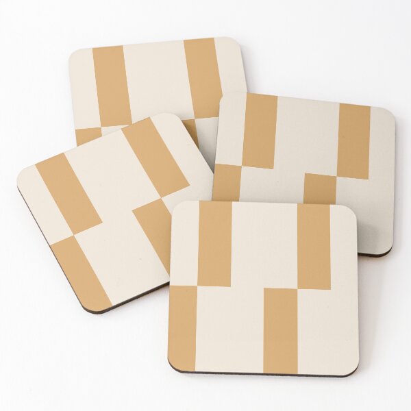 Item preview, Modern Geometric Tile Pattern – Clean Lines & Contemporary Style - Yellow Ochre & Warm White designed and sold by Millefolia Design .