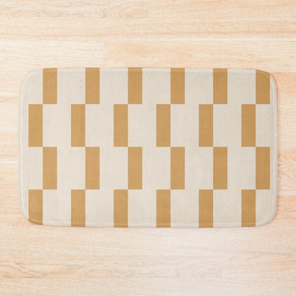 Item preview, Modern Geometric Tile Pattern – Clean Lines & Contemporary Style - Yellow Ochre & Warm White designed and sold by Millefolia Design .