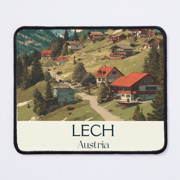 Item preview, Lech Austria Vintage Travel Poster - Arlberg Ski Paradise designed and sold by TuncGK.