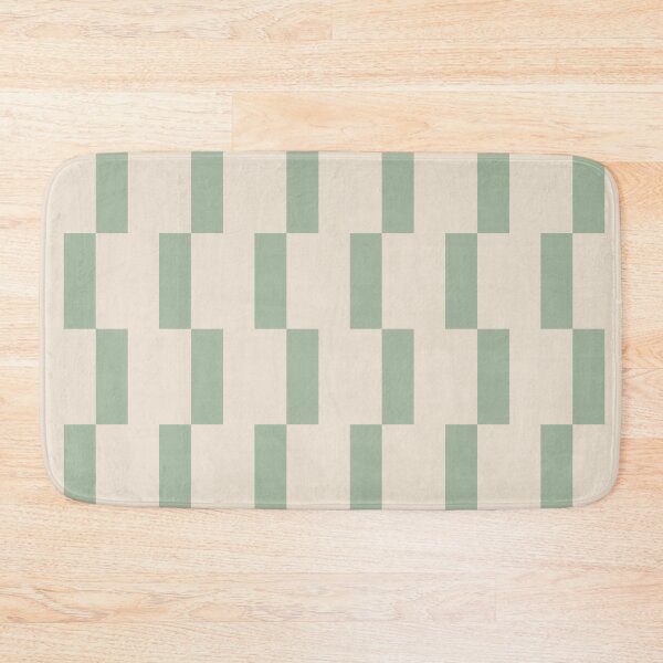 Item preview, Modern Geometric Tile Pattern – Clean Lines & Contemporary Style - Sage Green & Warm White designed and sold by Millefolia Design .