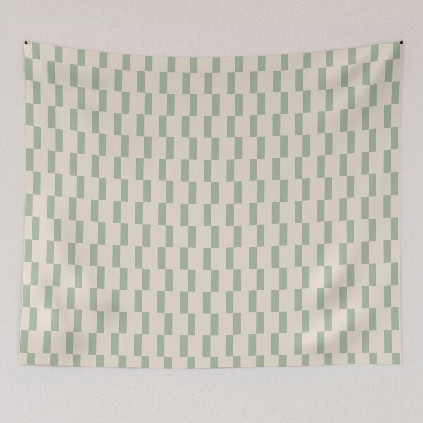 Item preview, Modern Geometric Tile Pattern – Clean Lines & Contemporary Style - Sage Green & Warm White designed and sold by Millefolia Design .