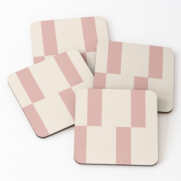 Item preview, Modern Geometric Tile Pattern – Clean Lines & Contemporary Style - Dusty Rose & Warm White designed and sold by Millefolia Design .