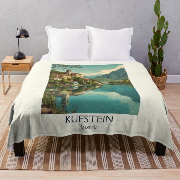 Item preview, Kufstein Austria Vintage Travel Poster - Fortress City on Inn River designed and sold by TuncGK.