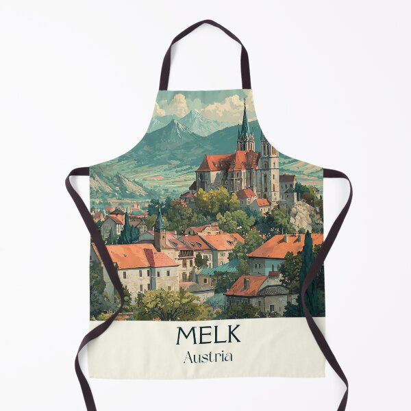 Item preview, Melk Austria Vintage Travel Poster - Baroque Abbey on Danube designed and sold by TuncGK.