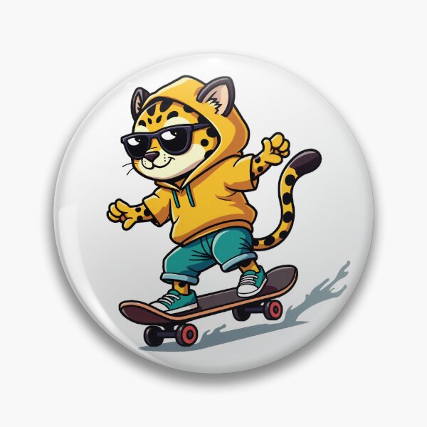 Item preview, Skater Leopard – Electric Skateboard Urban Jungle Cat designed and sold by MzulhilmiZam.