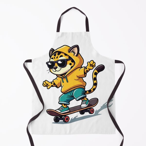 Item preview, Skater Leopard – Electric Skateboard Urban Jungle Cat designed and sold by MzulhilmiZam.