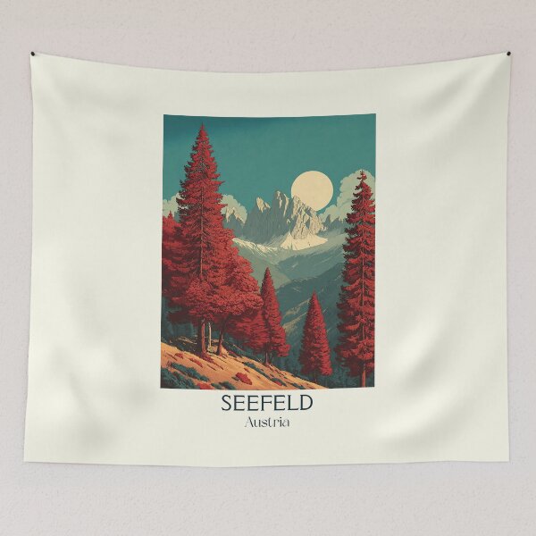 Item preview, Seefeld Austria Vintage Travel Poster - Tyrol Plateau Resort designed and sold by TuncGK.