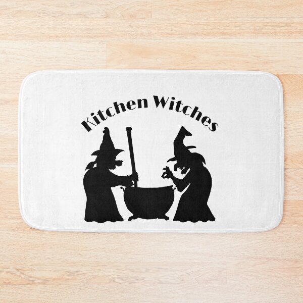 Item preview, Kitchen witches black and white Halloween design designed and sold by Katy Meg.