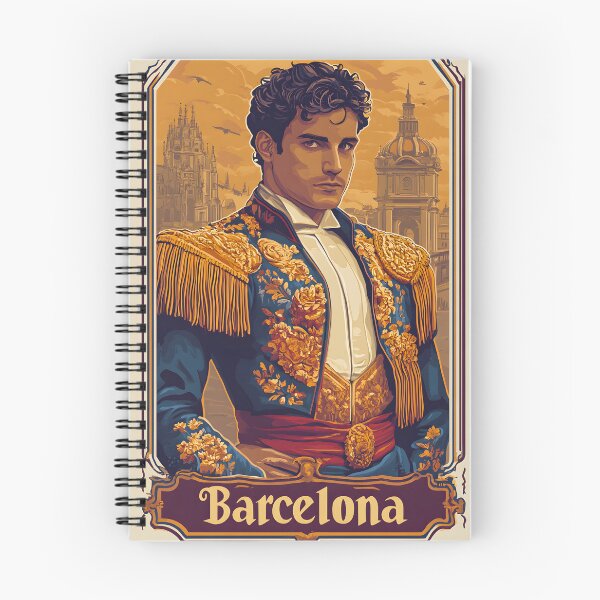 Item preview, Travel poster of a Matador in Barcelona Setting designed and sold by Artessie.