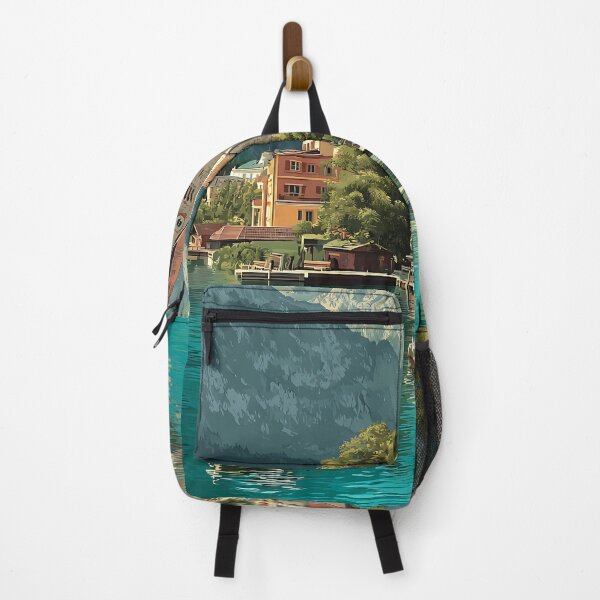 Item preview, St. Gilgen Austria Vintage Travel Poster - Wolfgangsee Lakeside Charm designed and sold by TuncGK.