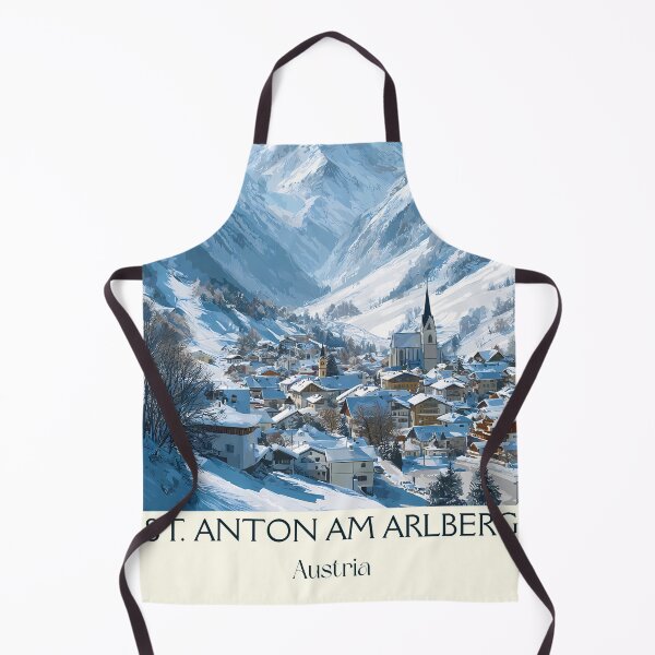 Item preview, St. Anton am Arlberg Austria Vintage Travel Poster - Arlberg Ski Paradise designed and sold by TuncGK.