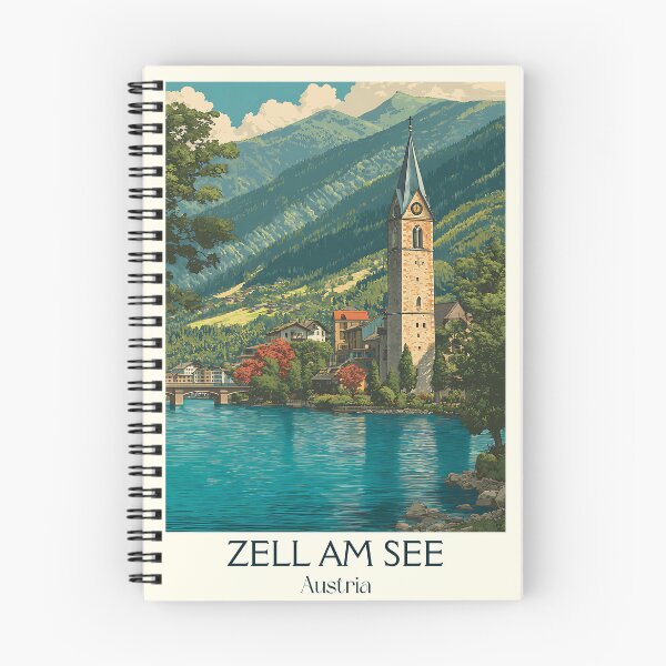 Item preview, Zell am See Austria Vintage Travel Poster - Pinzgau Lakeside Resort designed and sold by TuncGK.