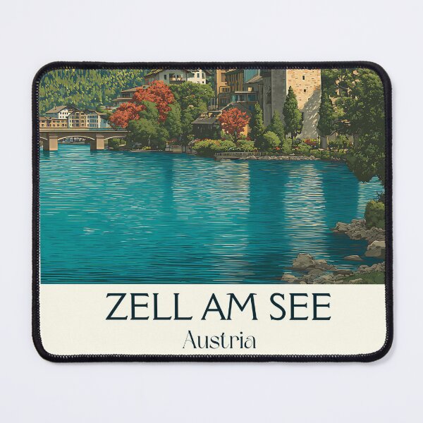 Item preview, Zell am See Austria Vintage Travel Poster - Pinzgau Lakeside Resort designed and sold by TuncGK.