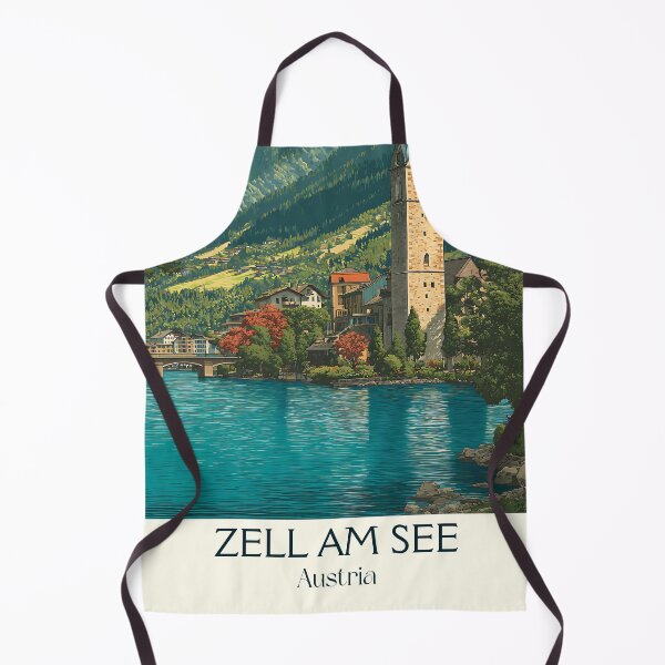 Item preview, Zell am See Austria Vintage Travel Poster - Pinzgau Lakeside Resort designed and sold by TuncGK.