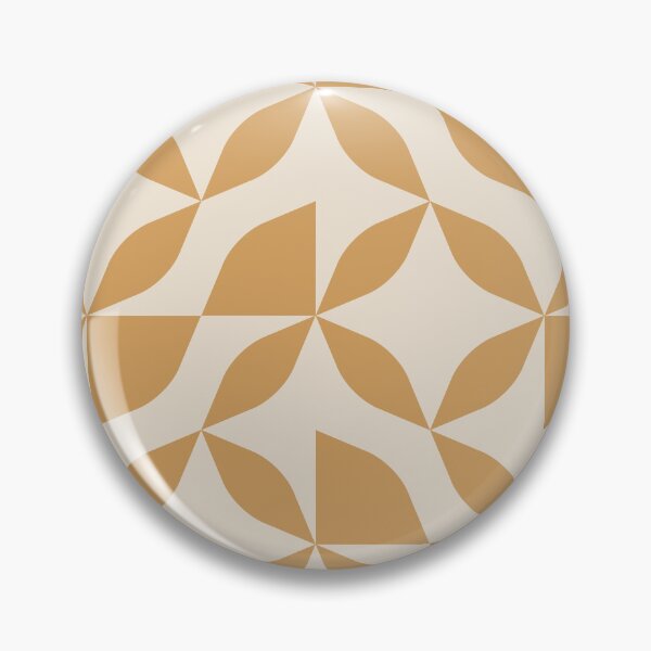 Item preview, Floral Geometric Tile Pattern – Clean Lines & Contemporary Style - Yellow Ochre & Warm White designed and sold by Millefolia Design .