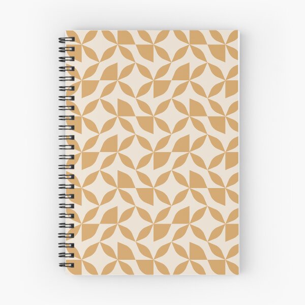 Item preview, Floral Geometric Tile Pattern – Clean Lines & Contemporary Style - Yellow Ochre & Warm White designed and sold by Millefolia Design .