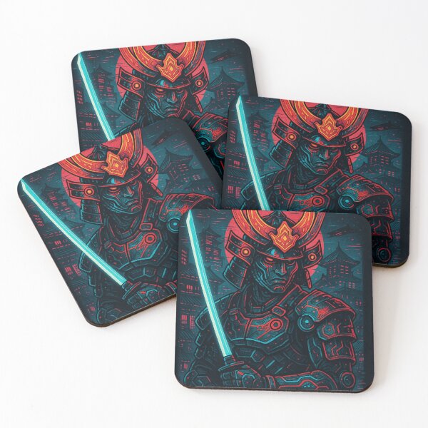 Item preview, Neon Blade Warrior – Shadow of the Cyber Samurai designed and sold by JPN-NOGRAY-SHOP.