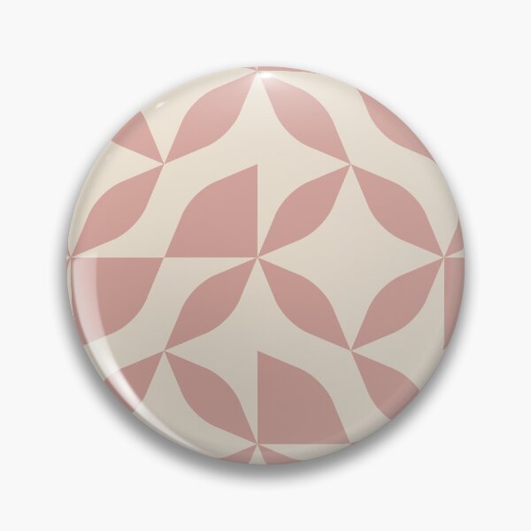 Item preview, Floral Geometric Tile Pattern – Clean Lines & Contemporary Style - Dusty Rose & Warm White designed and sold by Millefolia Design .