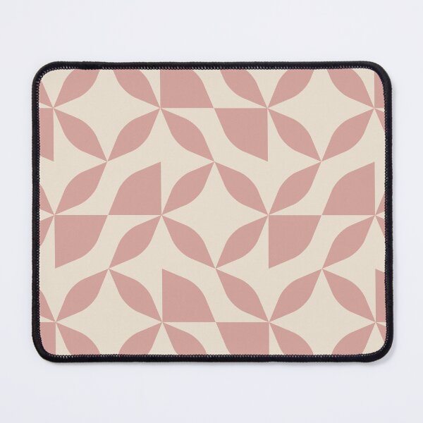 Item preview, Floral Geometric Tile Pattern – Clean Lines & Contemporary Style - Dusty Rose & Warm White designed and sold by Millefolia Design .