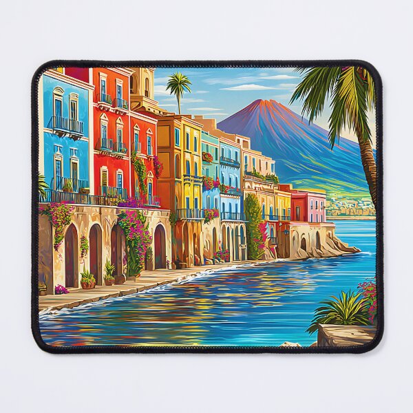 Item preview, Travel poster of Coastal Scene in Beautiful Sicily, Italy designed and sold by Artessie.